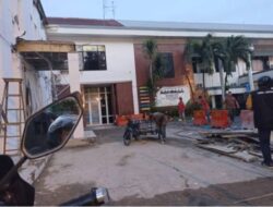 Atap Gedung Kejari Medan yang Baru Roboh