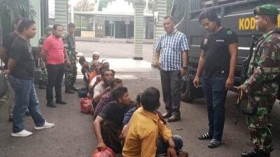Pelarian 12 Imigran Rohingya Menuju Medan Ditangkap Personel TNI