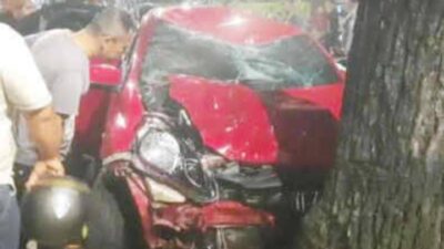 Brio Merah Tabrak Pemotor di Medan, 2 Orang Dilarikan ke Rumah Sakit