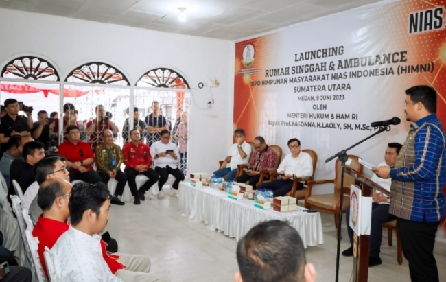 Walikota Medan Bobby saat peresmian rumah singgah HIMNi