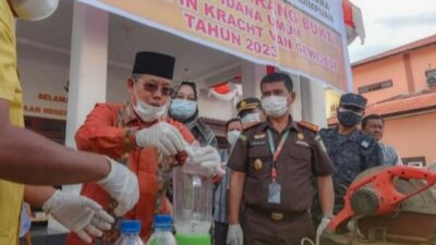 Wakil Walikota Arwin Siregar Hadiri Pemusnahan Barang Bukti Tindak Pidana Umum