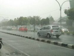 Sore Hari Ini Kota Medan Diguyur Hujan Lebat 