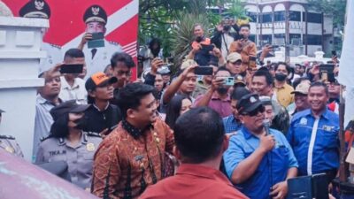 Bobby Hentikan Rapat dan Temui Ratusan Pekerja yang Gelar Aksi Sampaikan Aspirasi