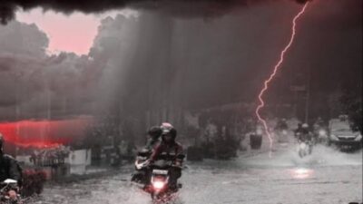 Waspadai Hujan Disertai Petir Selepas Maghrib Hari Ini Mengguyur Kota Medan
