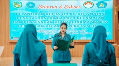 Lantik Ketua TP PKK dan Bunda PAUD Kecamatan, Kahiyang Ayu: Jalankan Tugas Penuh Tanggung Jawab