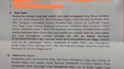 Surat pengaduan masyarakat (portalswara.com/Zulkifli)