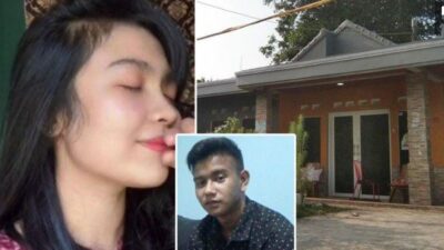 Foto lokasi pembunuhan, pelaku (bawah) dan satu di antara dua korban (kiri) (portalswara.com/dok)