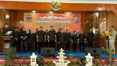 Eldika Trinanda Torong SH saat dilantik jadi Ketua KBPPP Polri Binjai (portalswara.com/Syahril)