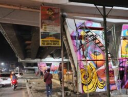 Mural Karya Seniman Manca Negara Hiasi Pilar Flyover Amplas