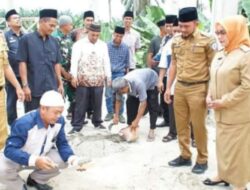 Plt Bupati Labuhanbatu Letakkan Batu Pertama Pembangunan Masjid Al Muhajirin 