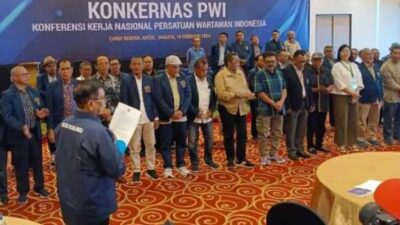 Pengurus PWI Pusat Periode 2023-2028 Resmi Dikukuhkan di Konferensi Kerja Nasional