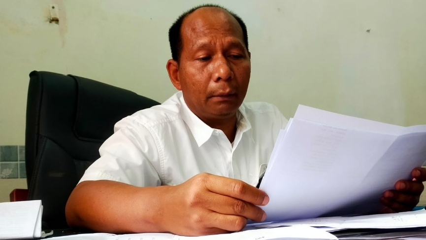 Komisioner Bawaslu Labuhanbatu DR Bernat Panjaitan SH MH (portalswara.com/Zulkifli)