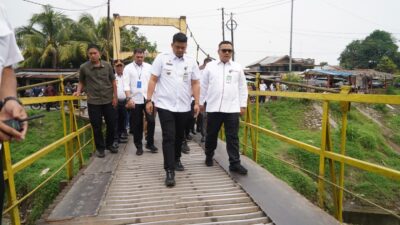 Jembatan Gantung Sungai Deli Kota Bangun Akan Direnovasi