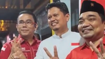 Anggota DPRD Medan Paul MA, Prof Ridha Dharmajaya dan Ketua PDIP Medan Labuhan Rion Arios (portalswara.dok) 
