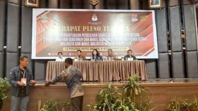 KPU Medan Tuntaskan Rekapitulasi Perolehan Suara Pilgubsu dan Pilwalkot