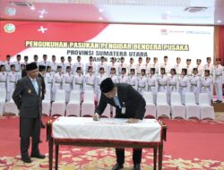 Gubernur Sumut Bobby Nasution Kukuhkan Paskibraka Sumut 2025