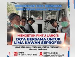 DPW IMO Sumut Gelar Do’a Bersama Untuk Lima Jurnalis Yang Hilang Meliput Erupsi Anak Gunung Krakatau